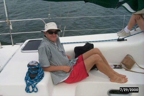 Jon Rheaume on Prout Escale catamaran