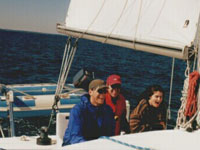 Sailing our Prout Escale Catamaran in 1999