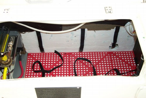 Painted Battery Compartment on Prout Escale Catamaran