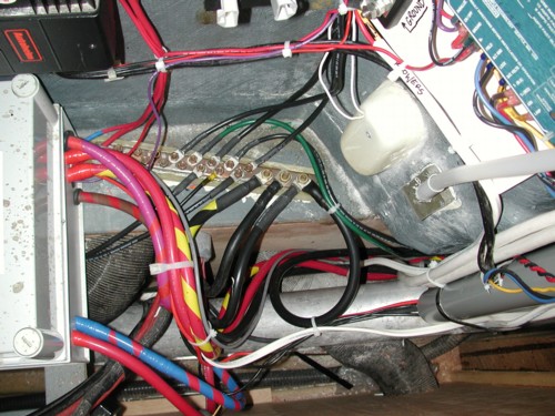 Repaired Electrical Closet on Prout Escale Catamaran