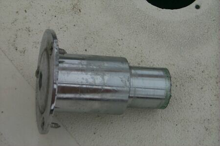 Pump-out fitting removed from Prout Escale catamaran